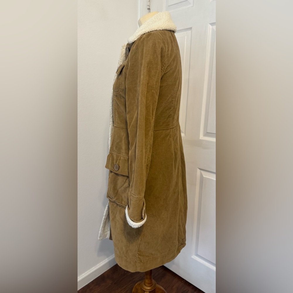 American Eagle Outfitters Brown Trench Coat with Cream Accents - Picture 6 of 13